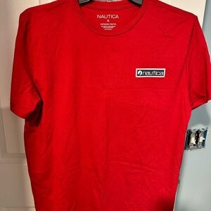 Nautica Red Short Sleeve Tee Athletic Style